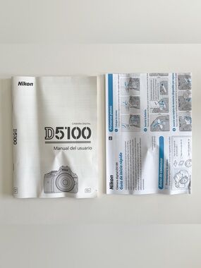 Nikon D5100 DSLR Camera Genuine Instruction Manual / User Guide In Spanish